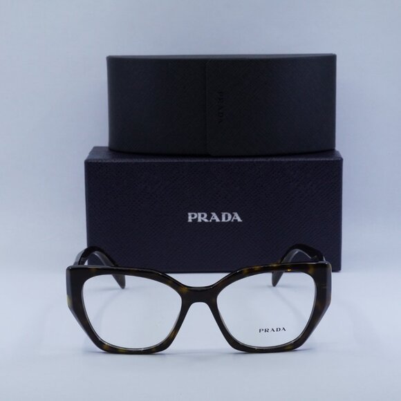 Prada PR18WV 2AU1O1 Eyeglasses Havana 54mm Cat Eye Frame - Picture 10 of 10